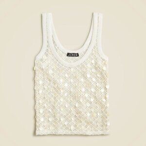 JCrew Crochet Shell Top
